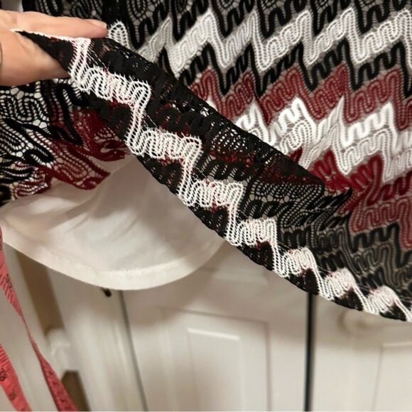 Alfred Dunner Chevron Patterned lined Women's Top 3/4 length sleeves size medium - Picture 3 of 8